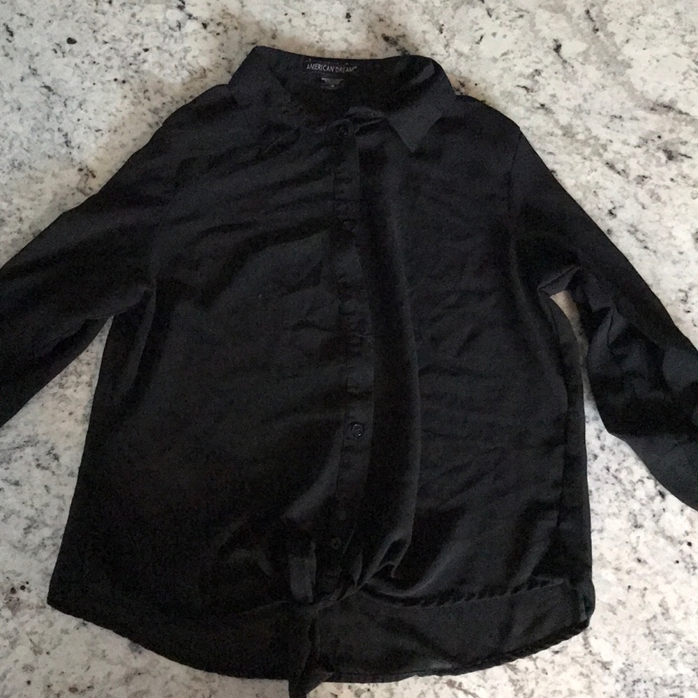 See through mesh button down